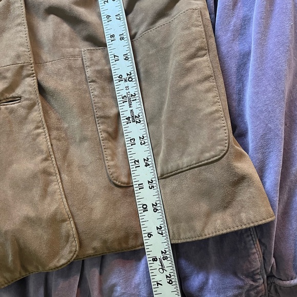 TWEED PEACOCK Tan Suede Jacket Sz L - Picture 8 of 8